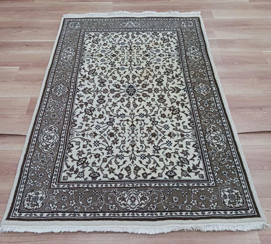 Y3350 トルコ カイセリ絨毯 ウール×コットン 手織 177×118㎝