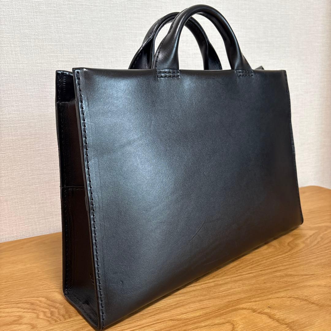 【HERZ】あおりポケット　二本手　ビジネスバッグ　S（BW-104）