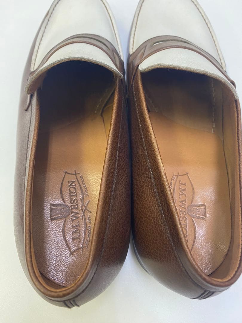 ローファー ブラウン ホワイト JMWESTON