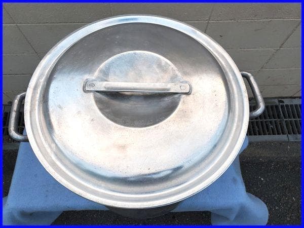♪アルミ製 業務用 大型寸胴鍋 蓋付き 幅50 高さ48ｃｍ♪
