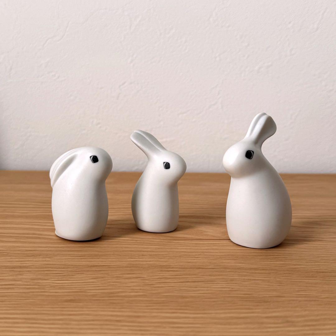 ARABIA ヘルヤ うさぎの親子の3体セット