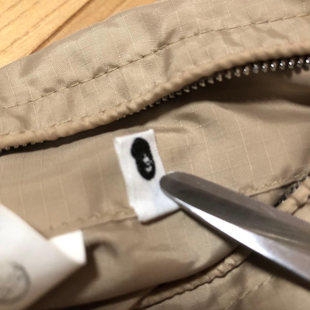 A BATHING APE カモ柄 ナイロンジャケット ジップパーカー　Lサイズ