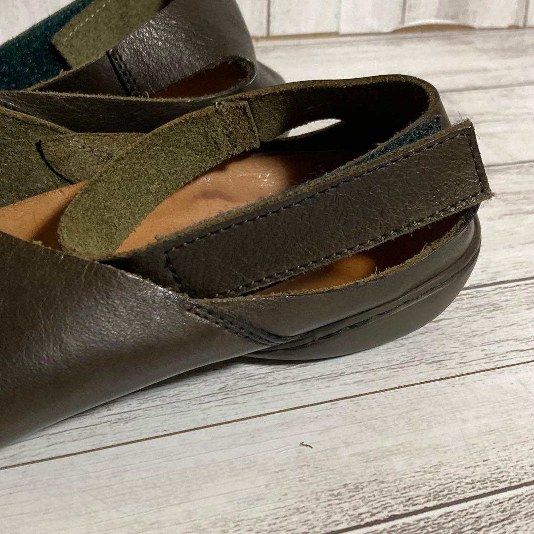 トリッペン　フラットシューズ アンクルストラップ　PAN パン　37　レザー