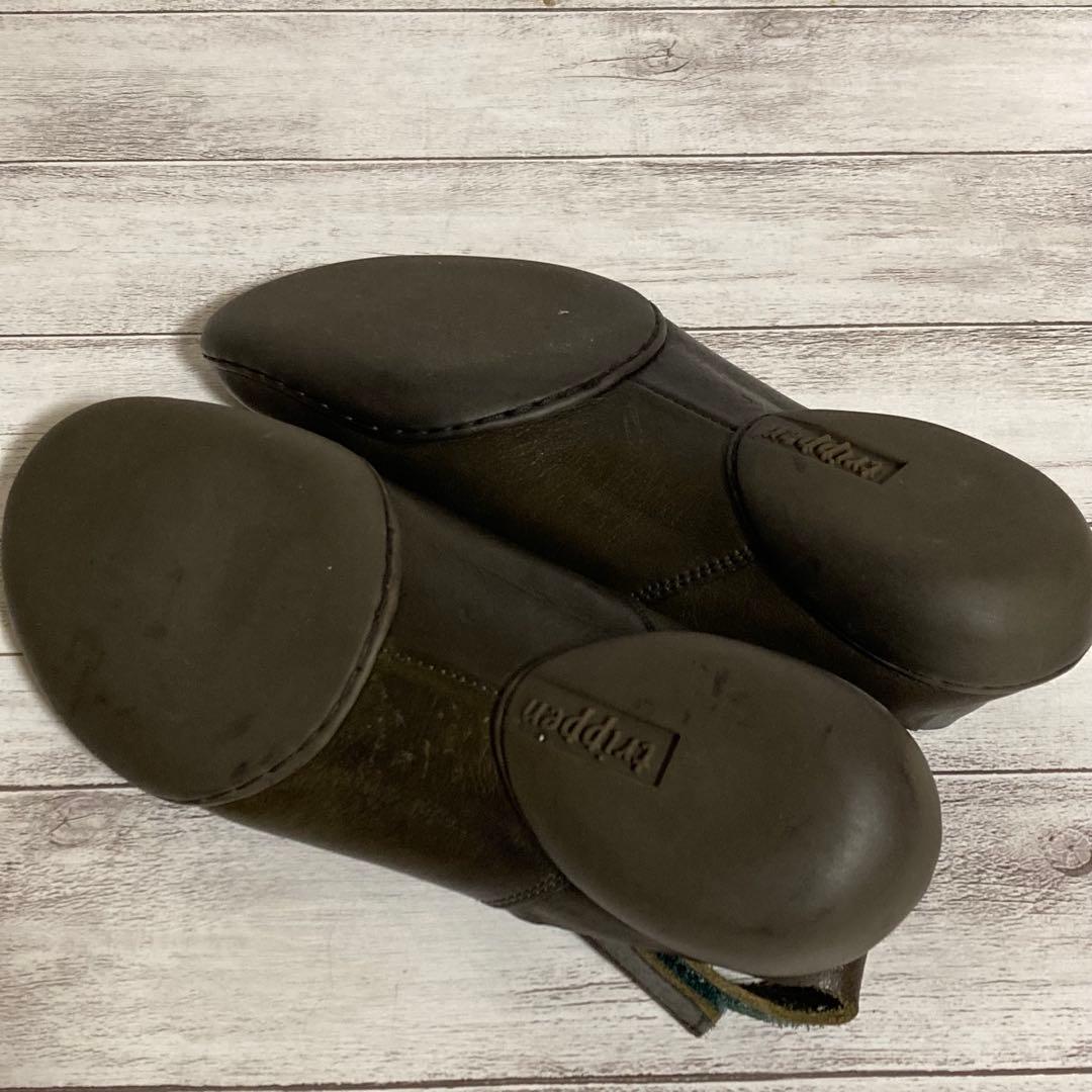 トリッペン　フラットシューズ アンクルストラップ　PAN パン　37　レザー