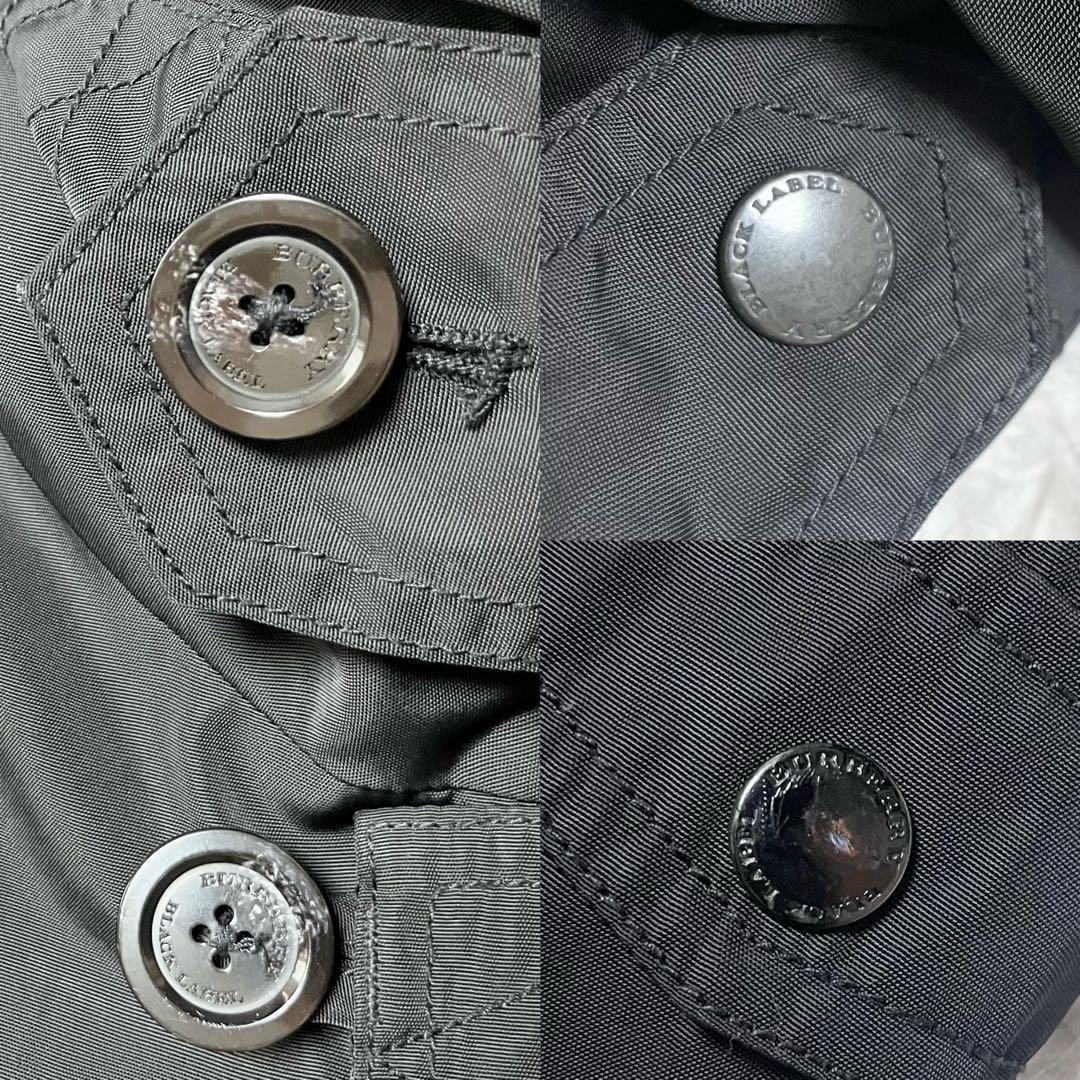 バーバリーブラックレーベル モッズコート タヌキファー キルティングライナー付き