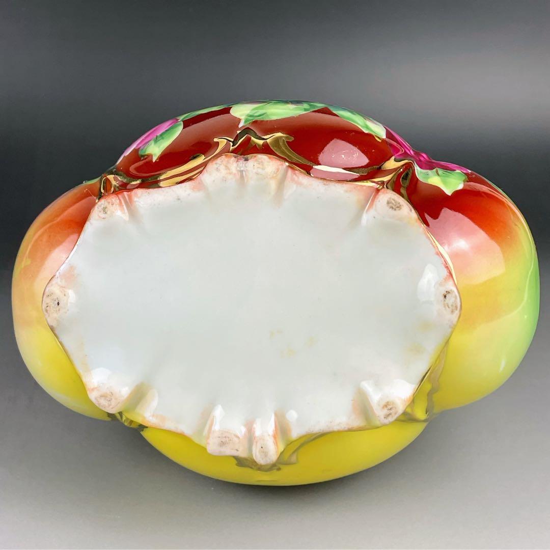 オールドニッポン ２２．８cm アールヌーボー薔薇紋 花瓶 ピッチャー 水差し