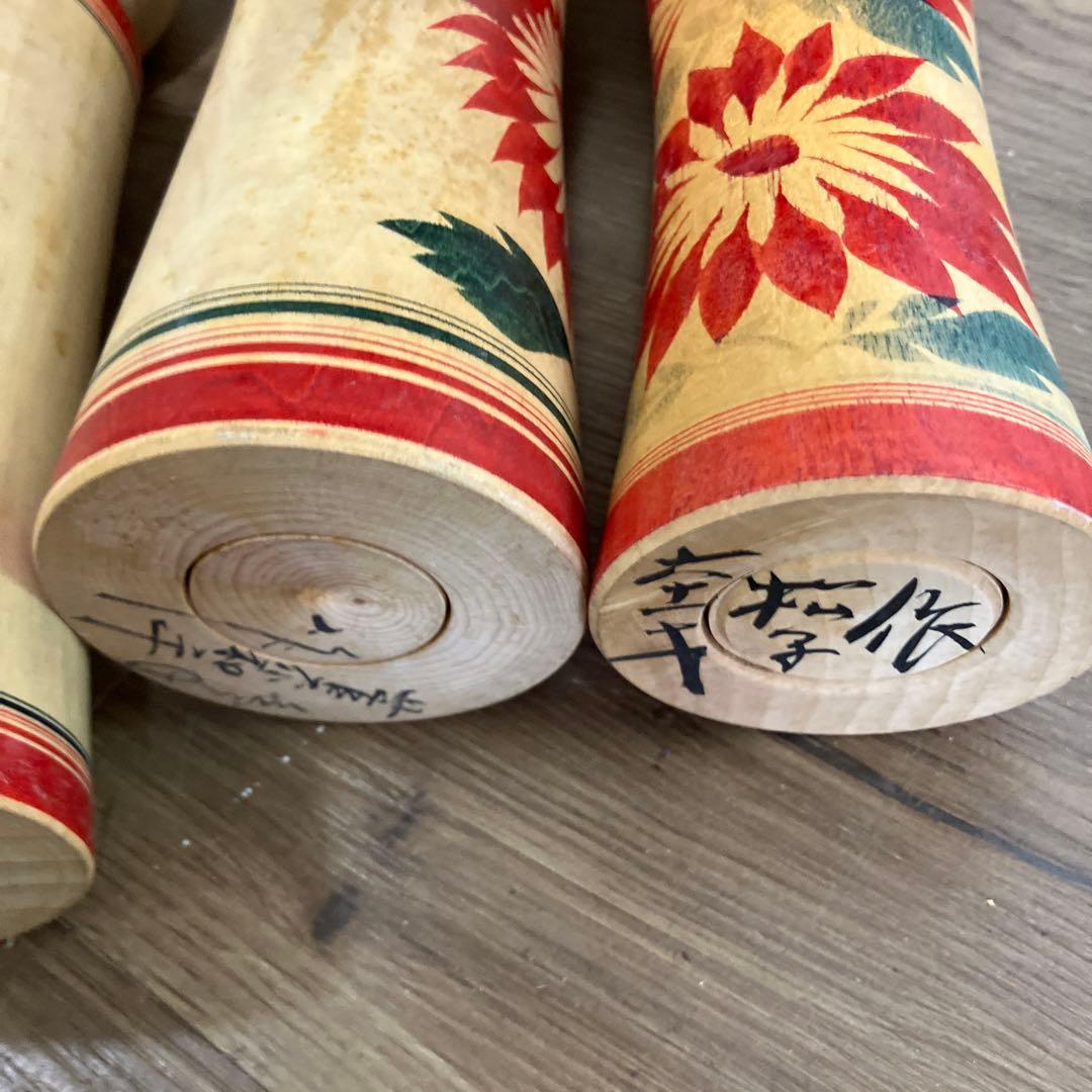 D-3 昭和レトロ 木製 こけし 小芥子 16体セット まとめ売り 日本人形