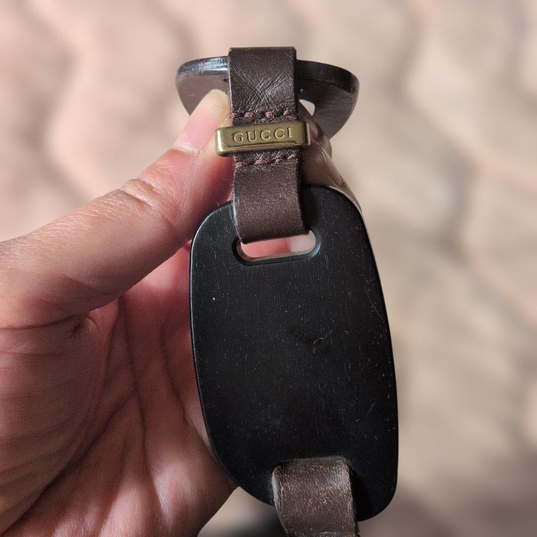 GUCCI ブラウンレザー ショルダーバッグ 値下げ