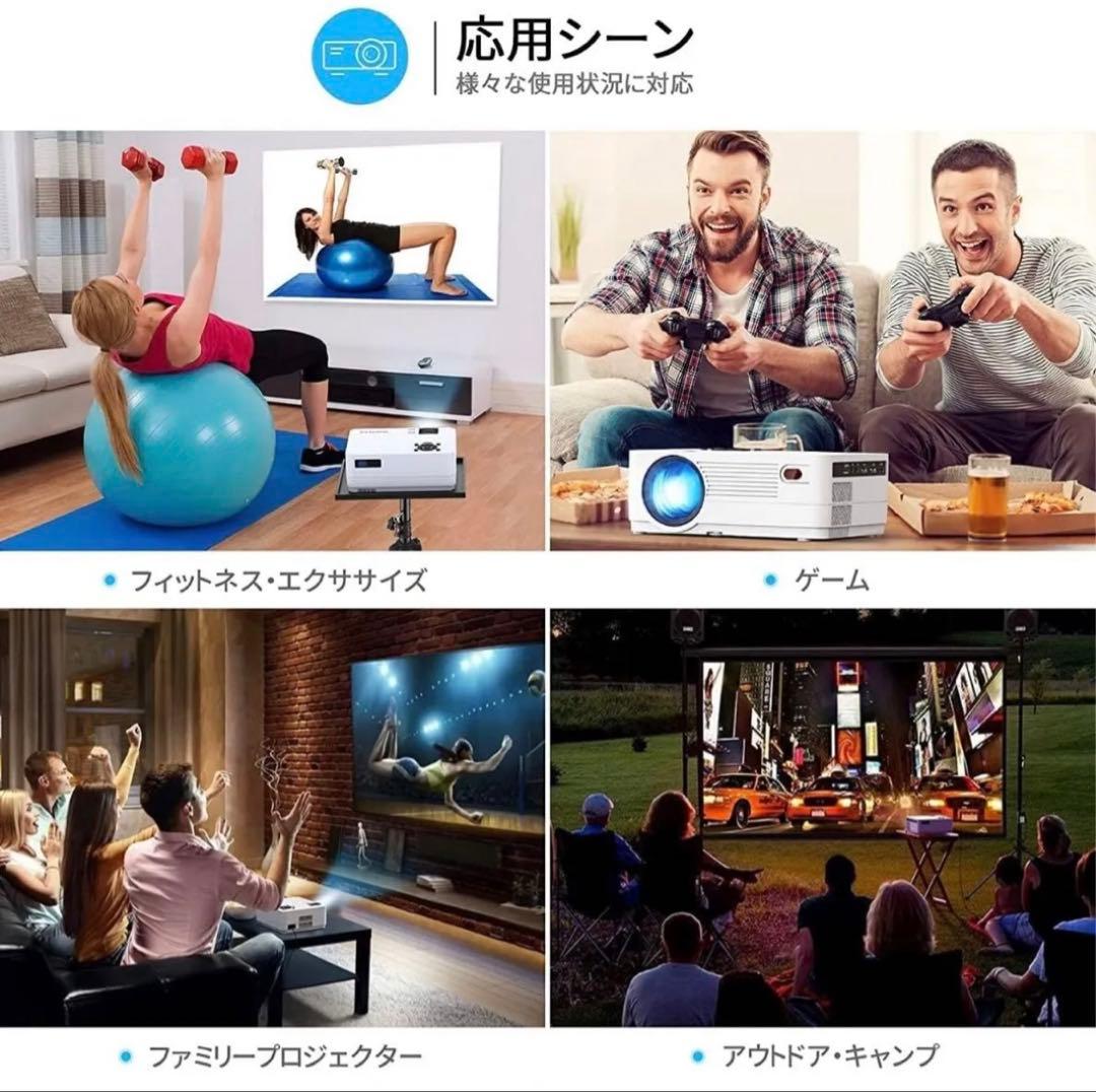 2025進級版【1080Pプロジェクター 20000LM】高輝度4k対応