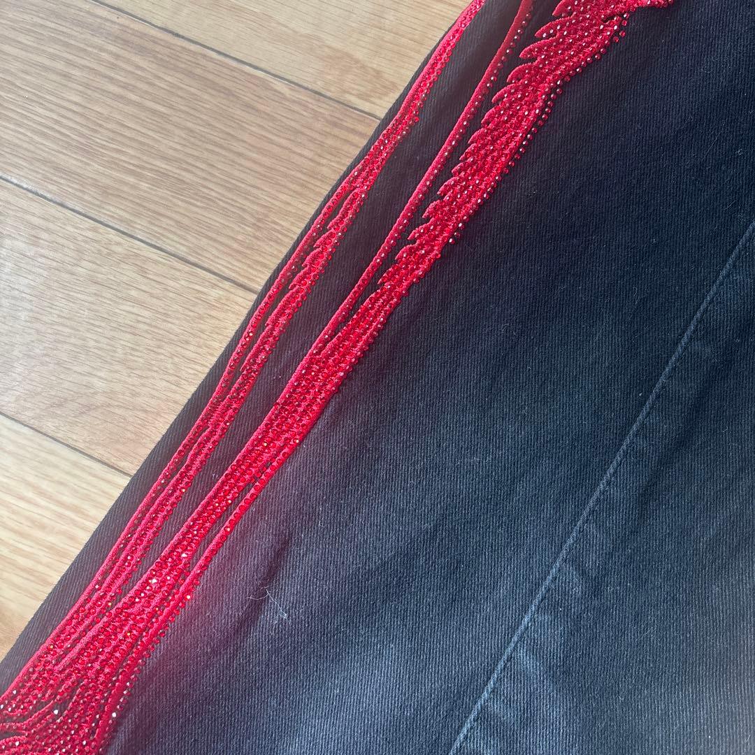 【Good boy】guapi スケルトンフレア パンツ ラインストーン