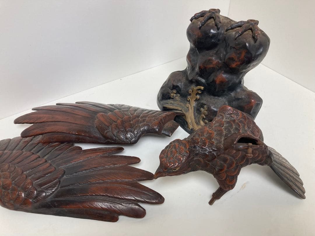 ブロンズ 鷲の彫刻 取り外し可能な翼