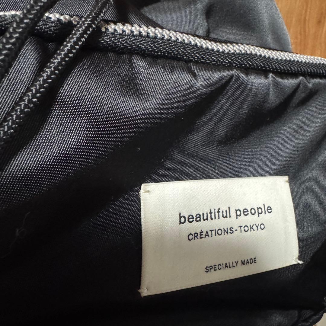 ハンドバッグ ビューティフルピープル beautiful people 巾着　黒