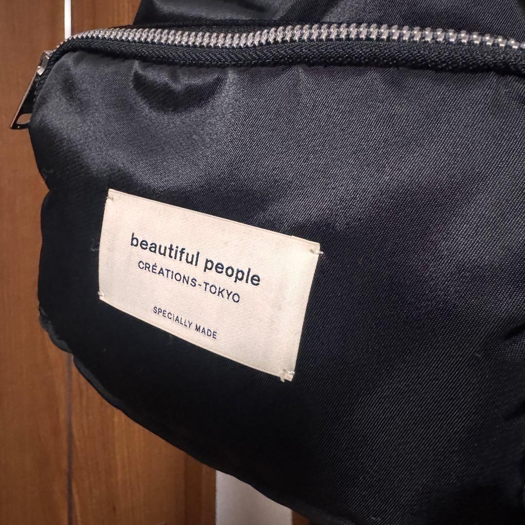 ハンドバッグ ビューティフルピープル beautiful people 巾着　黒