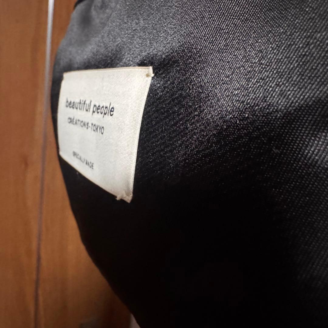 ハンドバッグ ビューティフルピープル beautiful people 巾着　黒