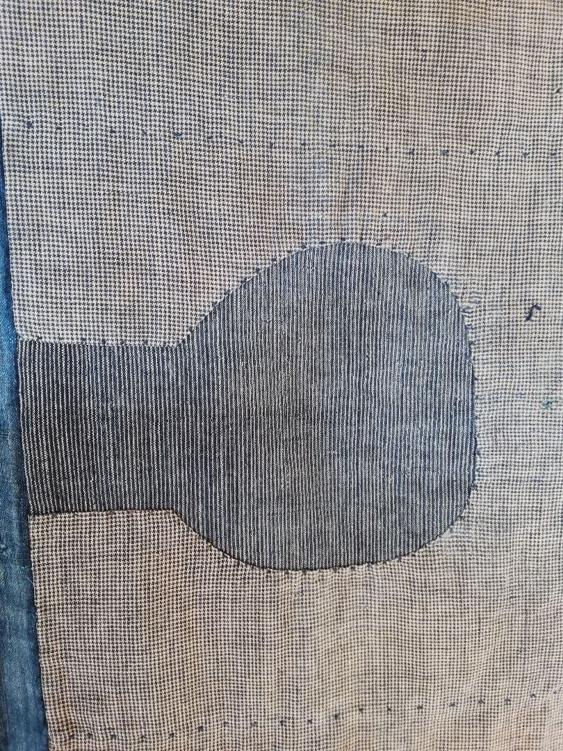 追加画像　B2 襤褸大判6幅　つぎはぎ藍染の布団皮　らんる