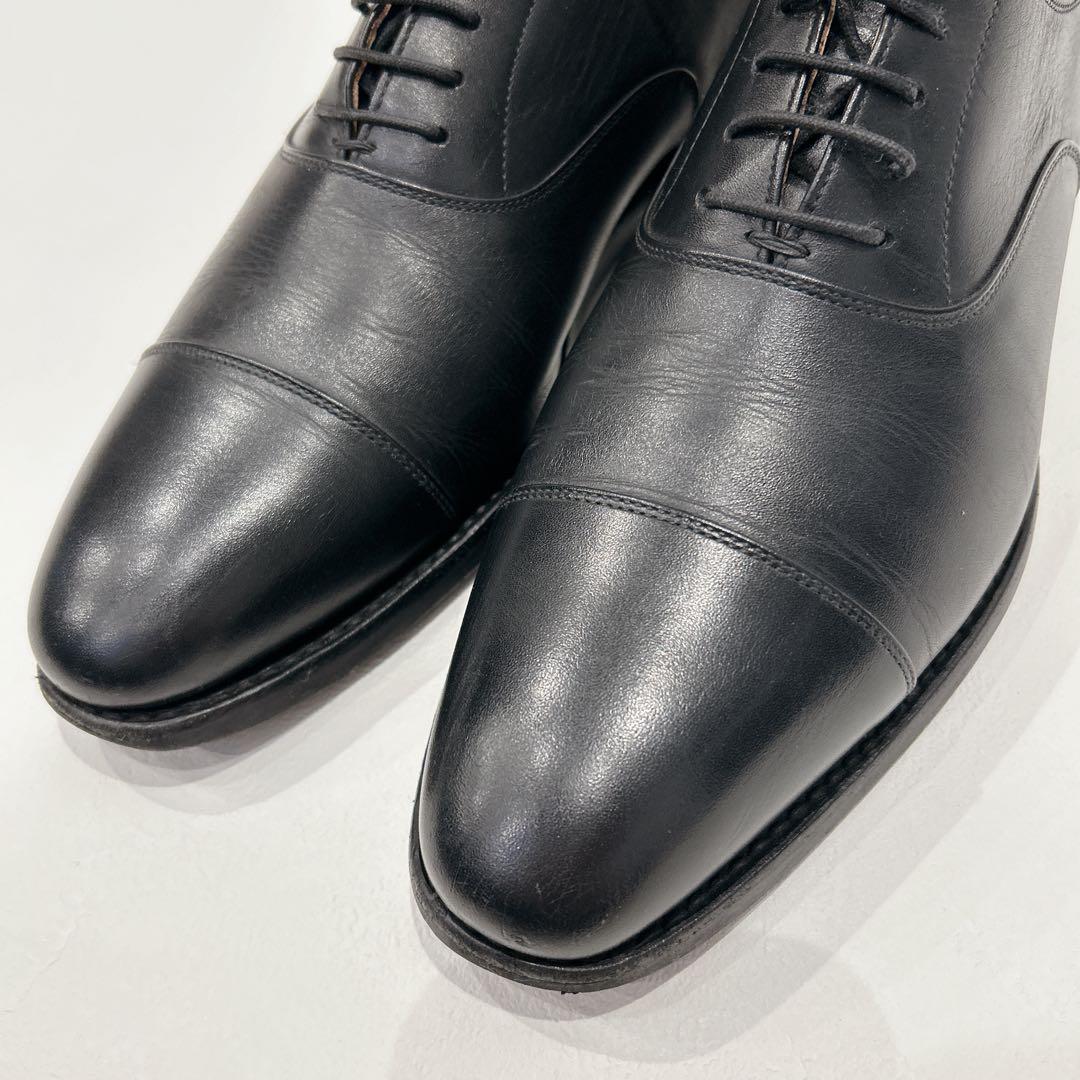 美品✨スコッチグレイン ビジネスシューズ　内羽根　ストレート　黒　25