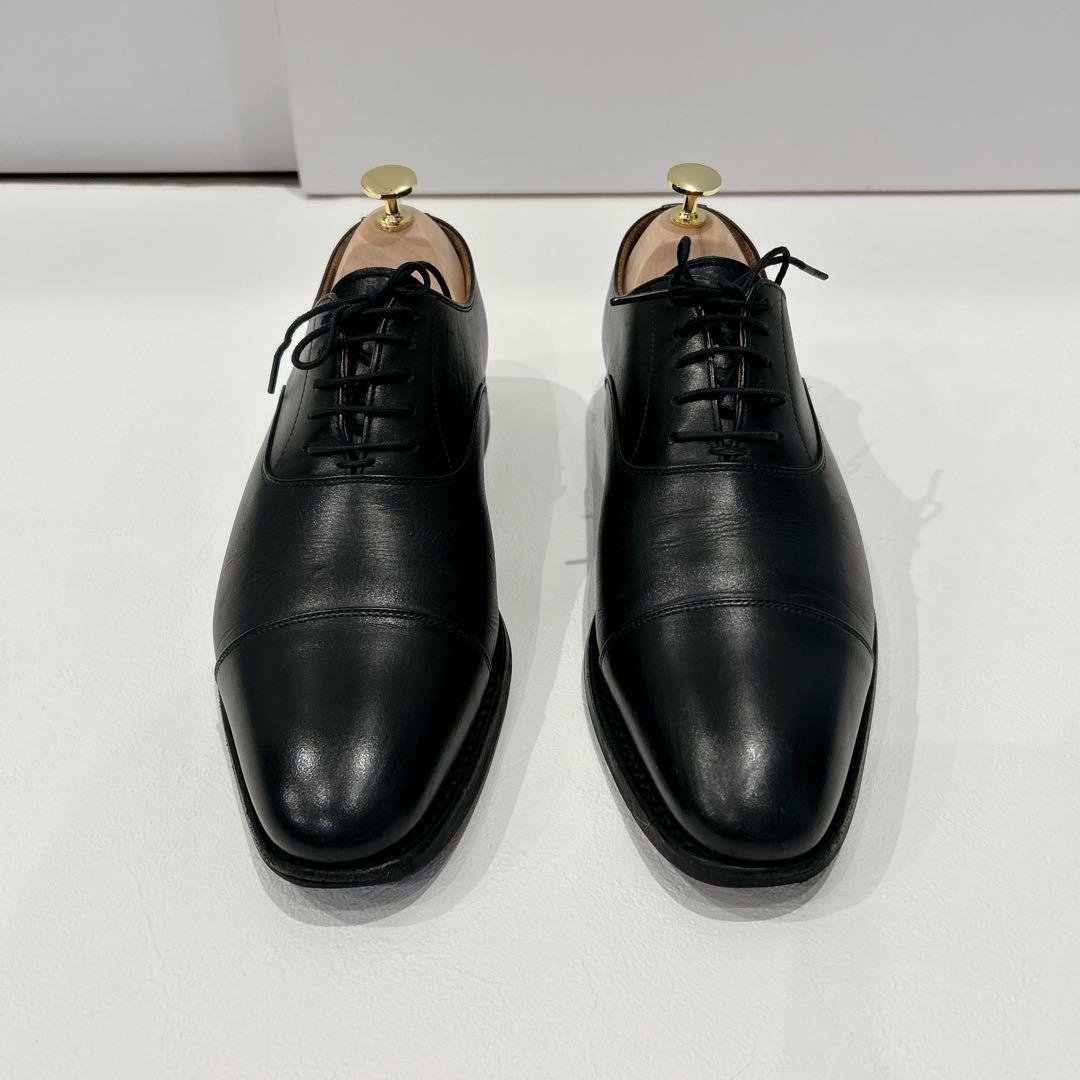 美品✨スコッチグレイン ビジネスシューズ　内羽根　ストレート　黒　25