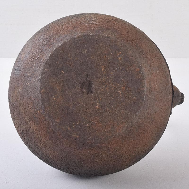 煎茶道具　金龍堂造　漢詩竹文　鉄瓶　鉄釜　M　R8870