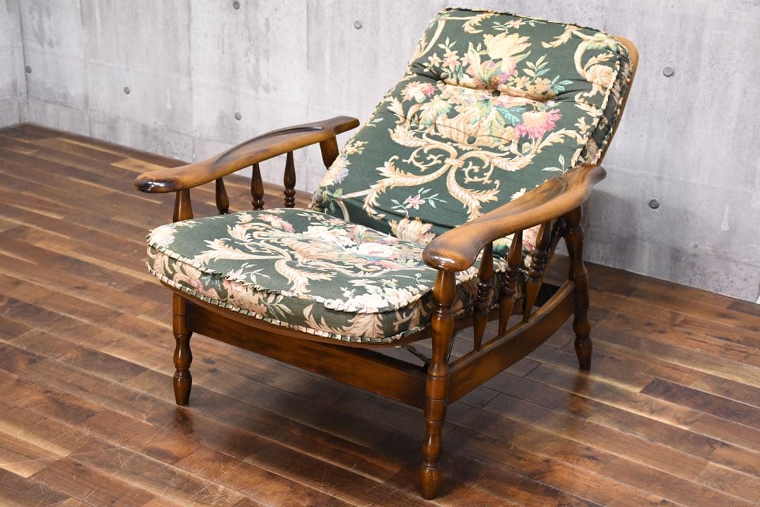 ECK60 オールドカリモク コロニアル リクライニングチェア パーソナルチェア