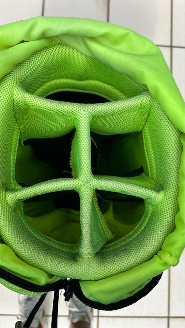 サイコバニー Psychobunny キャディバッグ 蛍光グリーン スタンド付き