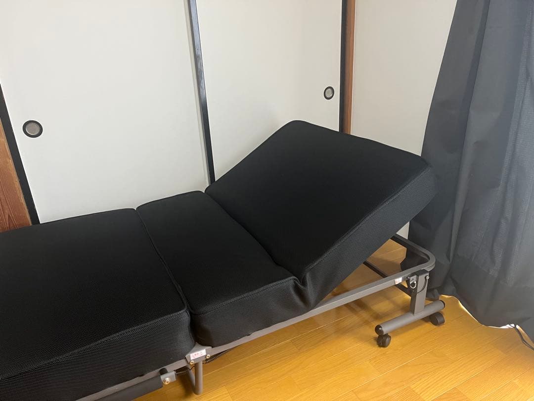 アイリスオーヤマ 折りたたみベッド OTB-PSN／現行モデル／説明書付き／美品