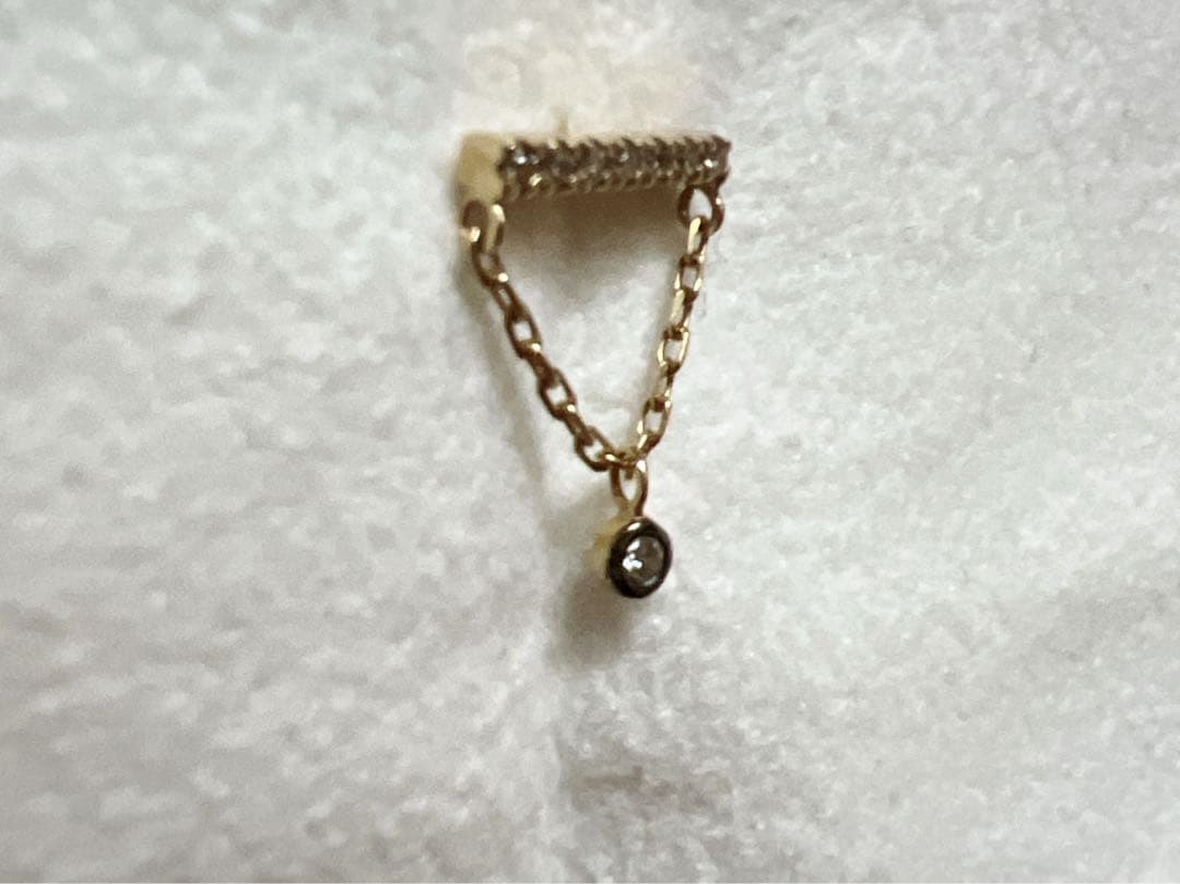 〈Hirotaka〉ダイヤモンド片耳ピアス希少デザイン