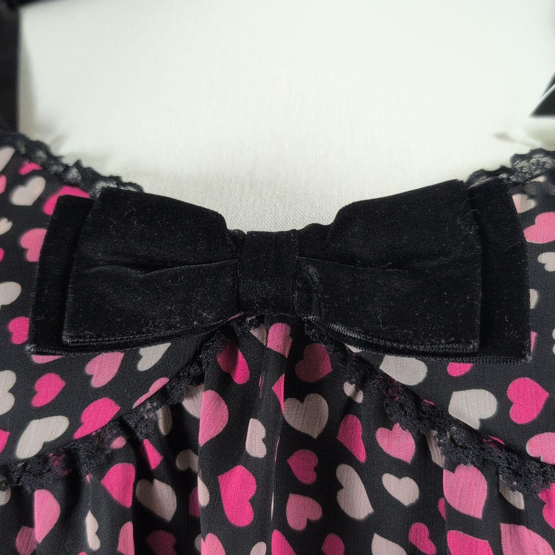 最安値♡希少 TRALALA トゥララ ハート柄リボン付きキャミソール 姫ギャル