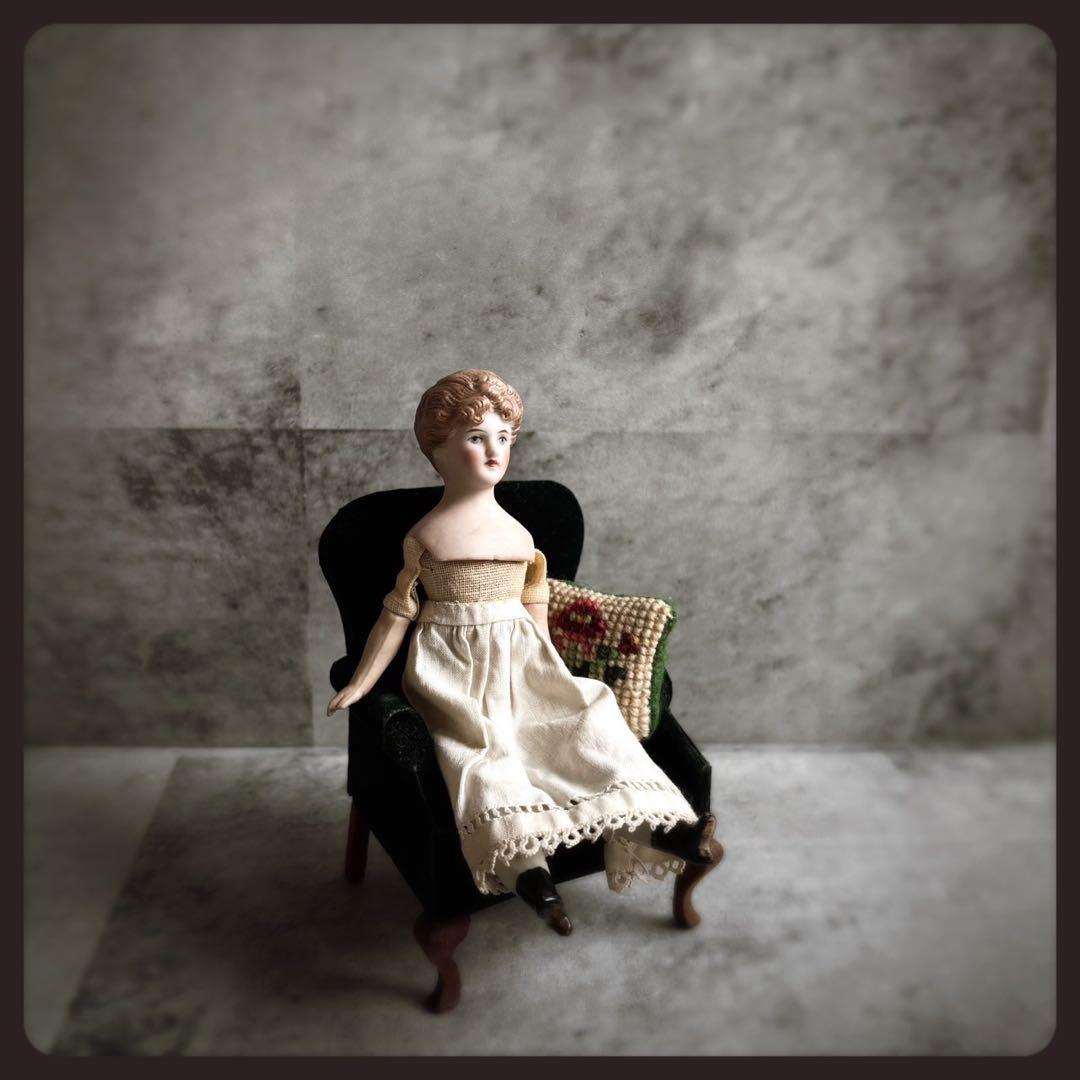 アンティーク 淑女のビスクドール　パリアンドール ドールハウス