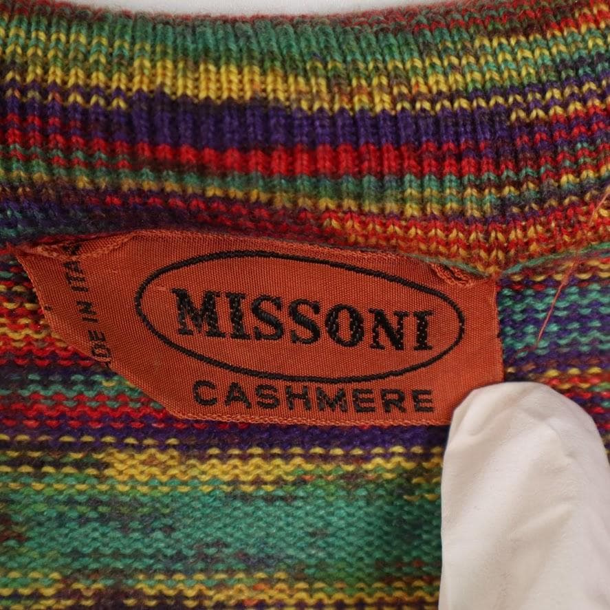 MISSONI ミッソーニ カシミヤ マルチカラー ニット カーディガン 42