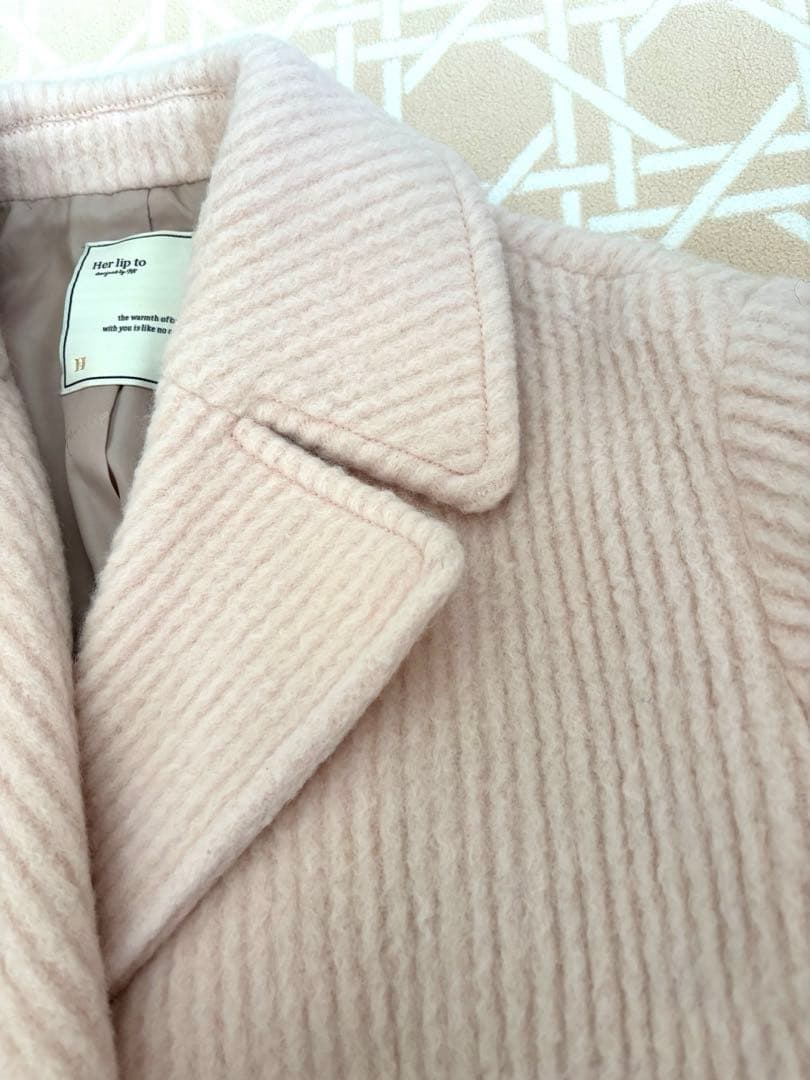 Herlipto Odette Wool-Blend Coat ピンク