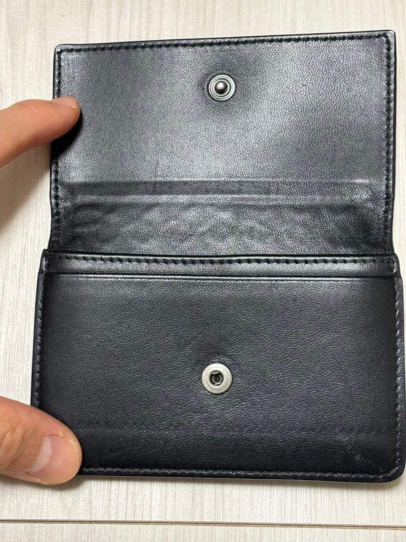 ボッテガ　BOTTEGA VENETA黒 レザー名刺入れ編み込み