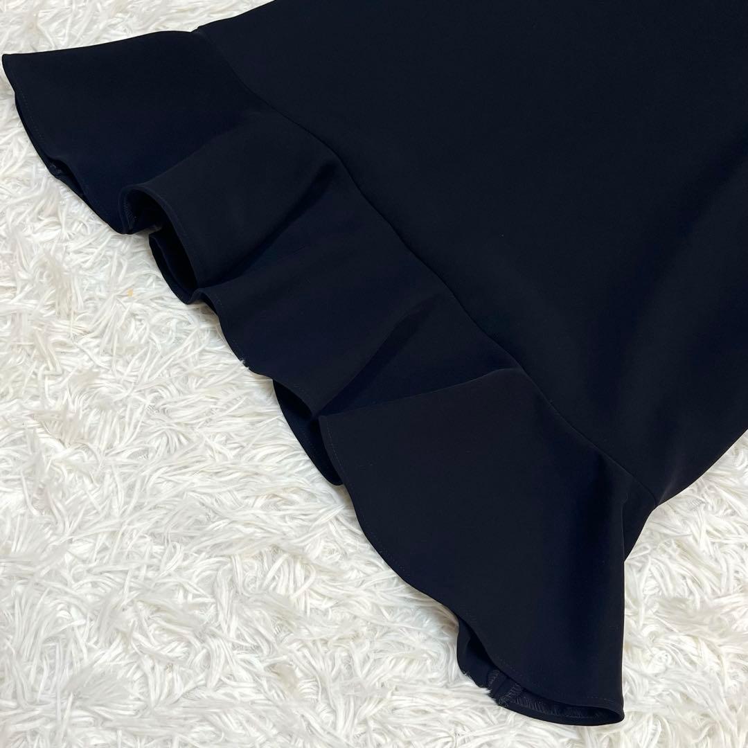 YOKOCHAN フロントフリルヘムワンピース ブラック Mサイズ