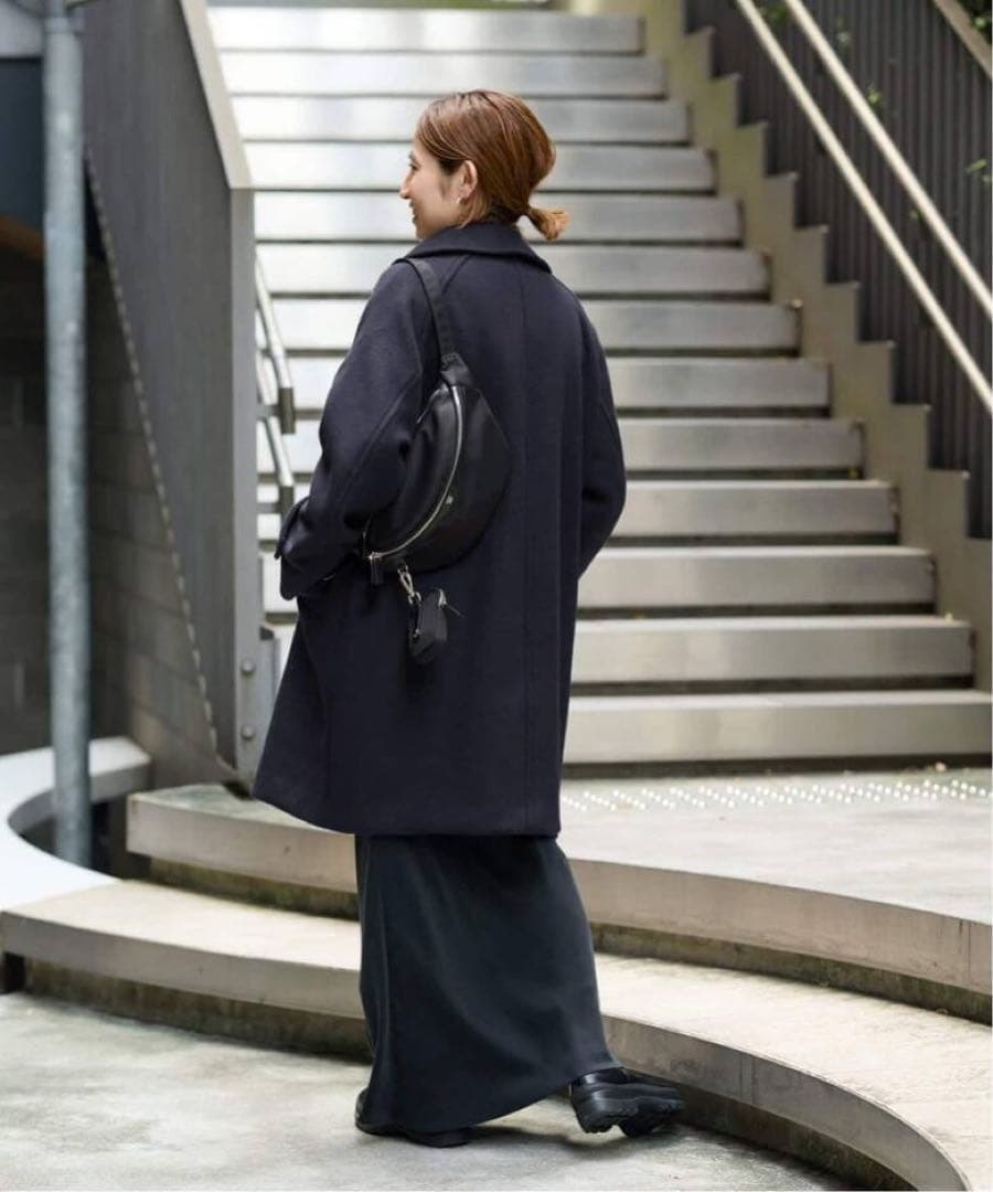 新品タグ付き FRAMeWORK ラムウールMIXシャルムバルカラーコート 38