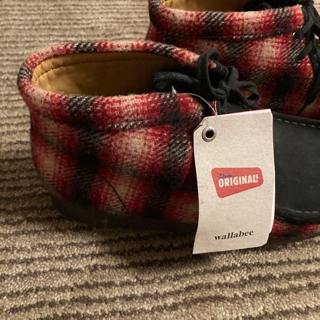 新品　クラークス　ワラビー　9 WOOLRICHFABRIC