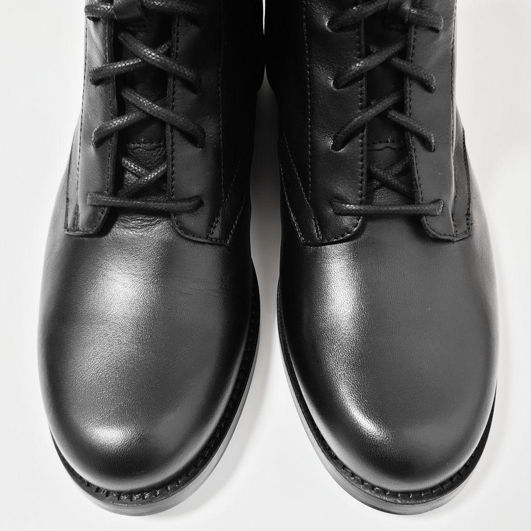 未使用 ファビオルスコーニ ラウンドトゥ レースアップ レザー ブーツ イエナ