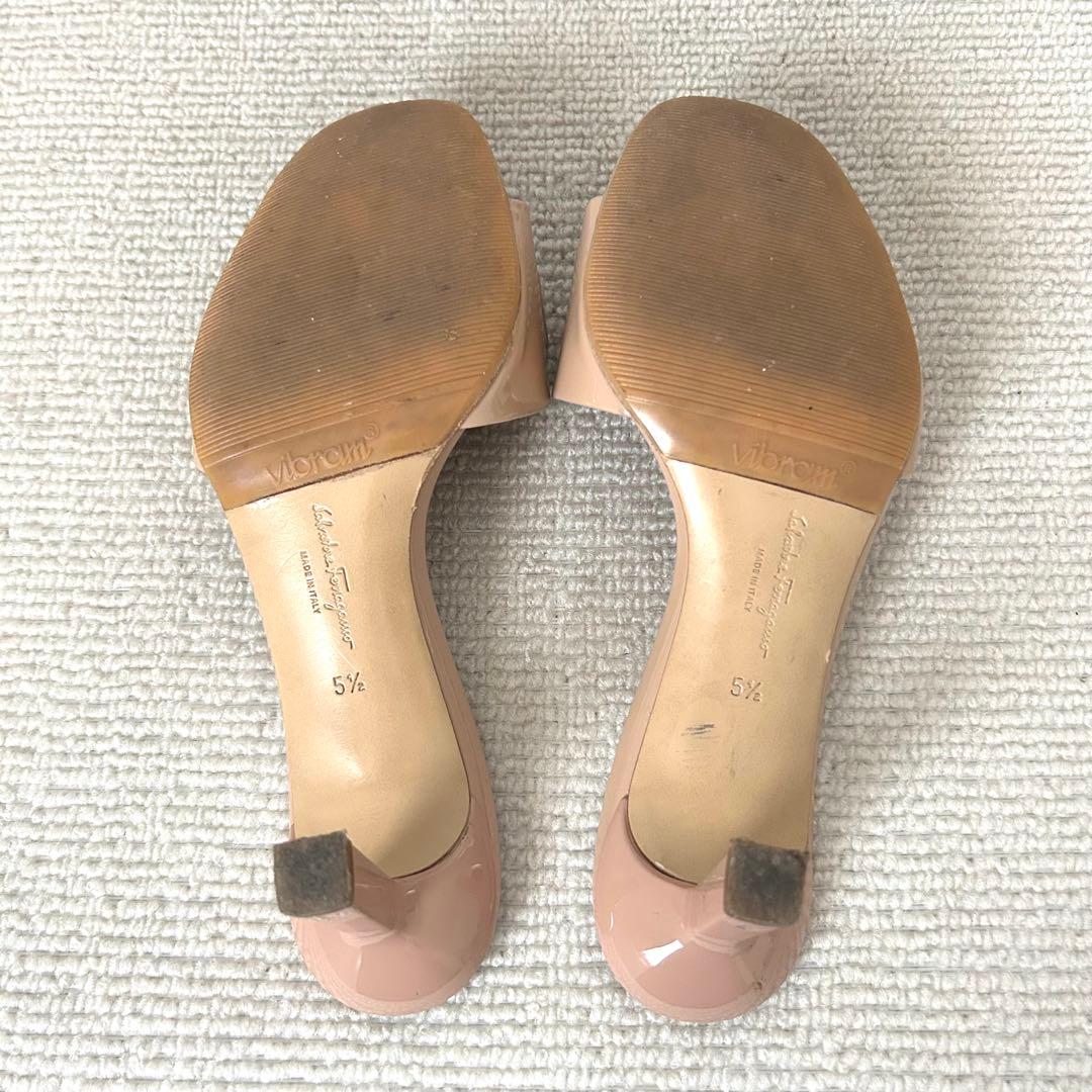 サルヴァトーレ フェラガモ サンダル ミュール ヴァラリボン 23cm