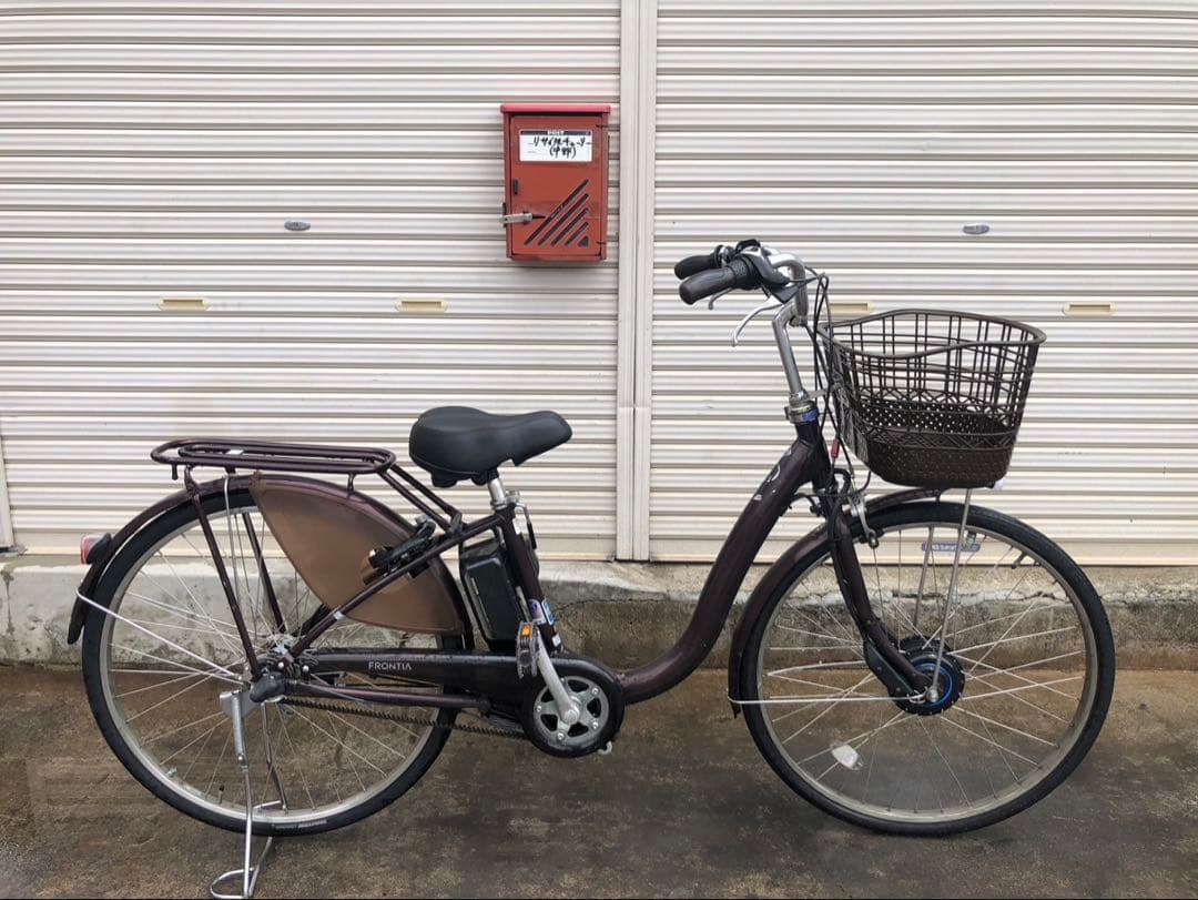 ブリヂストン最新電動アシスト自転車フロンティア26インチブラウンアルミボディー
