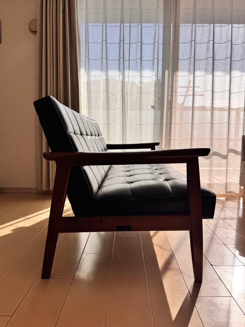 ★acne♡★カリモク60 Kチェア 2シーター ウォールナット ブラック