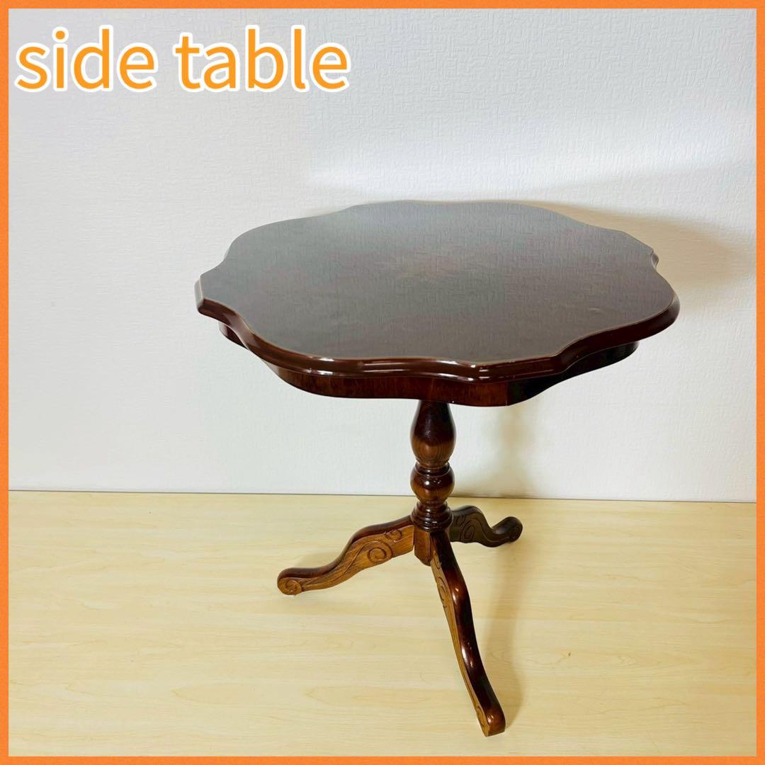 象嵌 コーヒーテーブル 丸テーブル サイドテーブル アンティーク