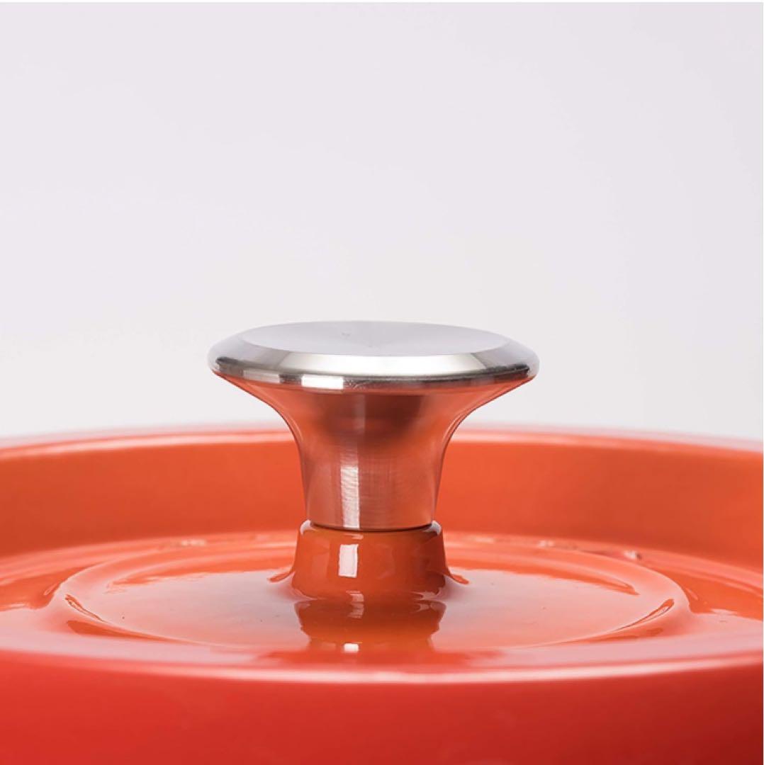 グッドプラス キャストポット 20cm オレンジ 鋳物ホーロー鍋 無水調理