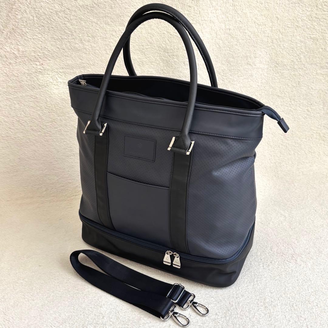 美品 ルコック 二層式 ゴルフ トートバッグ ボストンバッグ　2WAY仕様