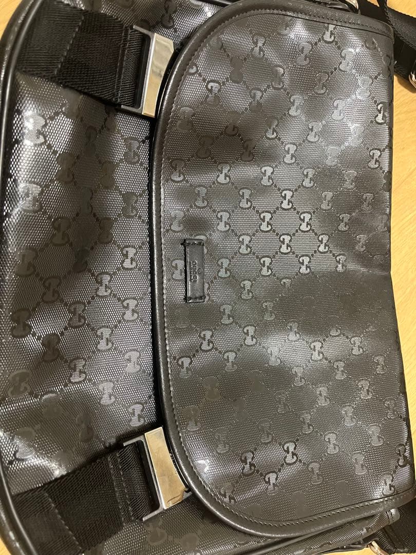 グッチ インプリメ メッセンジャーバッグ ショルダー GG柄 大容量 A4 黒