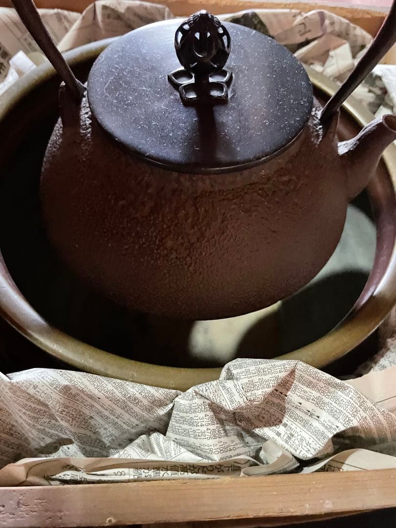 専用　義正　唐子　仙徳火鉢　大型　約5.5kg【m195 大正火鉢　仙徳銅器　】