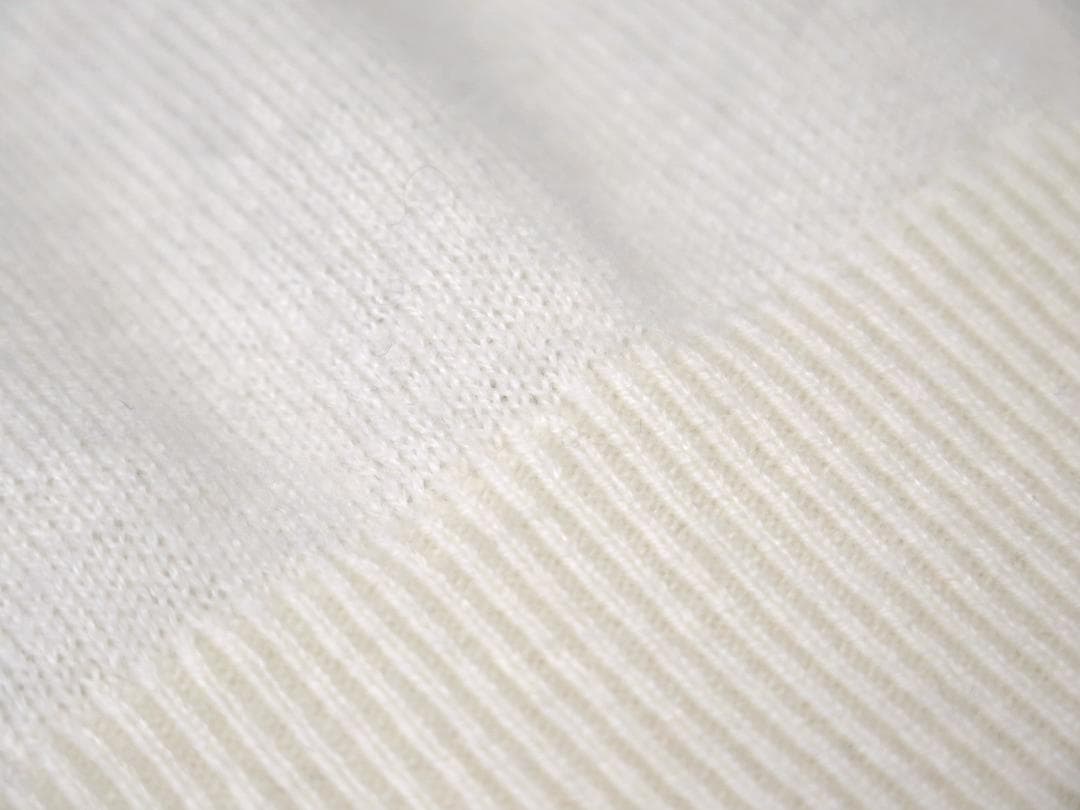 訳あり●パーリーゲイツ●フライングラビット　ピュアカシミヤクルーネックセータ　L