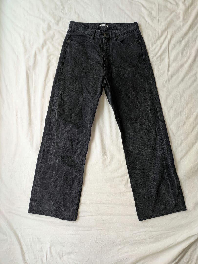 SELVEDGE FADED LIGHT DENIM/ BLACK サイズ3