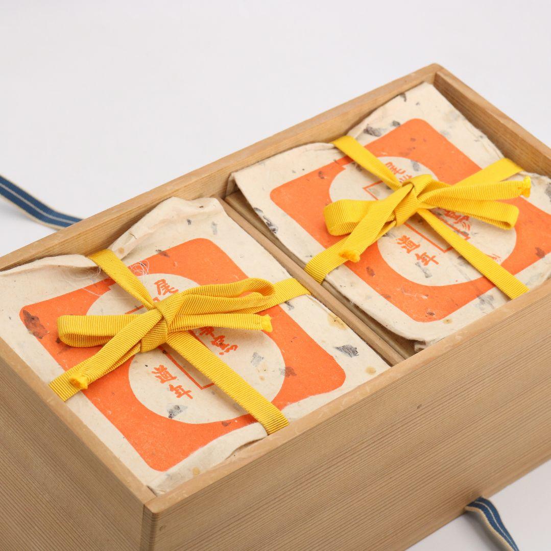 八事窯 中村道年作 即中斎自画黒赤茶碗一双 茶道具 共箱　SX973