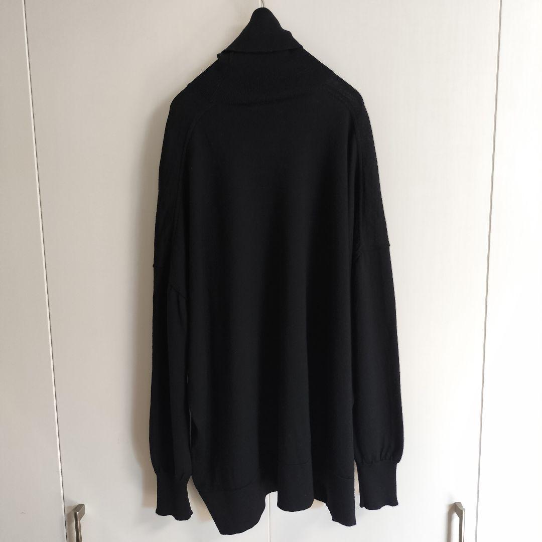 WIRROW ウィロー ウール タートルネック ニット プルオーバー ブラック