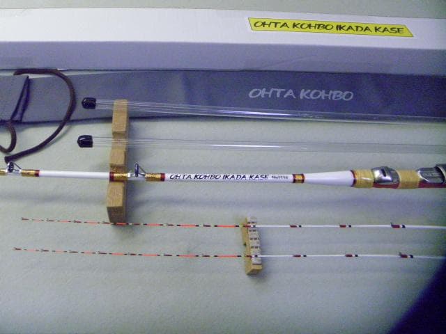 1114★手作り（布袋竹）筏竿【全長141㎝】【最高級】【純白筏竿】太田工房★