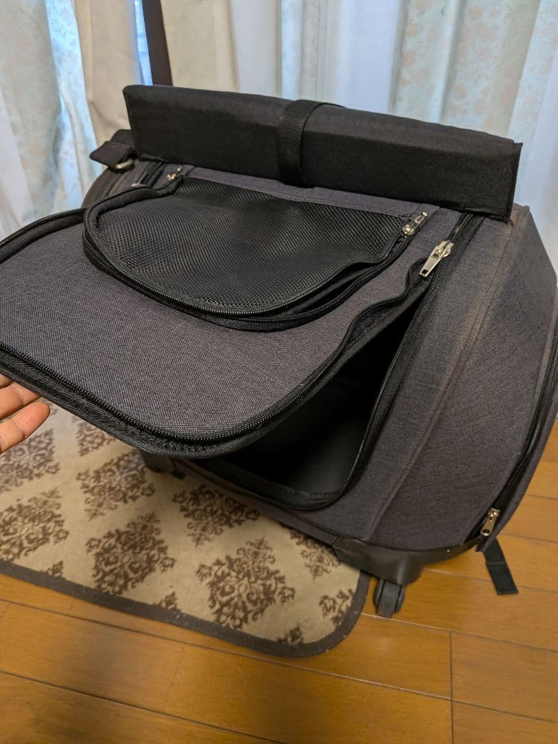 犬のキャリー&リュックOPPOキャリーmunaネイビーBKキャスター 4WAY