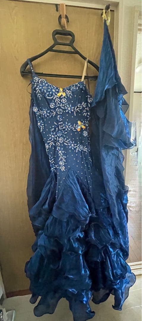 【USED】社交ダンスドレス スタンダード ネイビー
